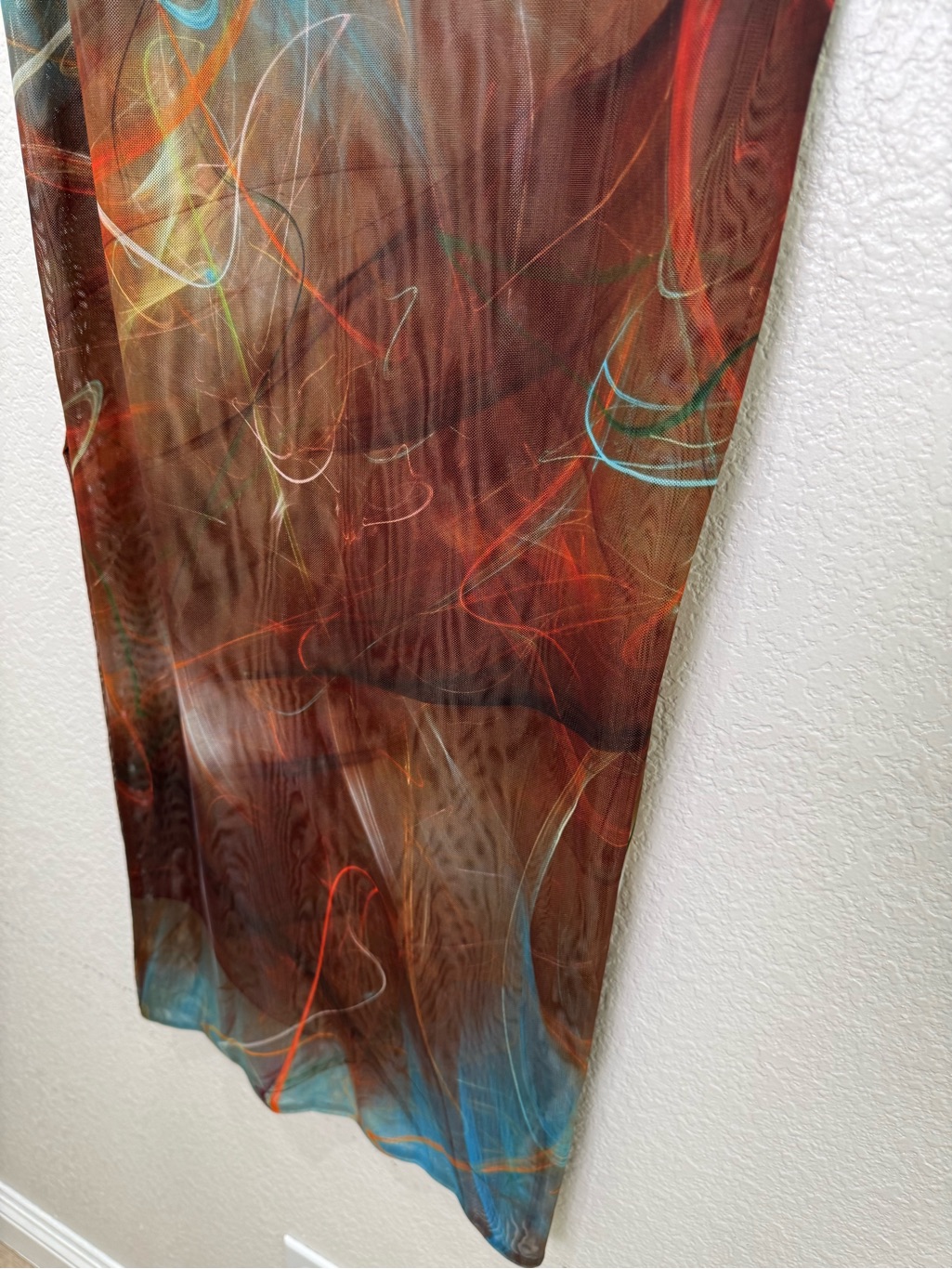 Farai London X Revolve Leila Set M Multi Mesh Maxi Skirt Top Sleeves Nwt — image 7 of 8